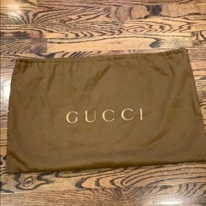 Gucci dust bag brown gold 24x15”